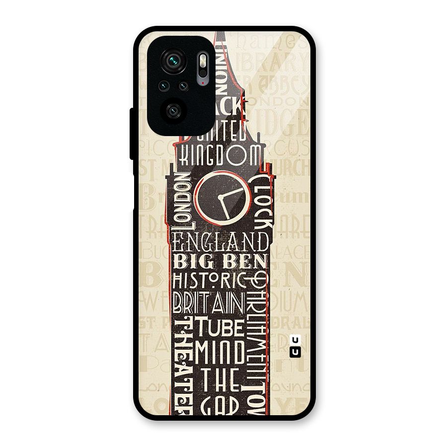 Cap City Design Glass Back Case for Redmi Note 10S