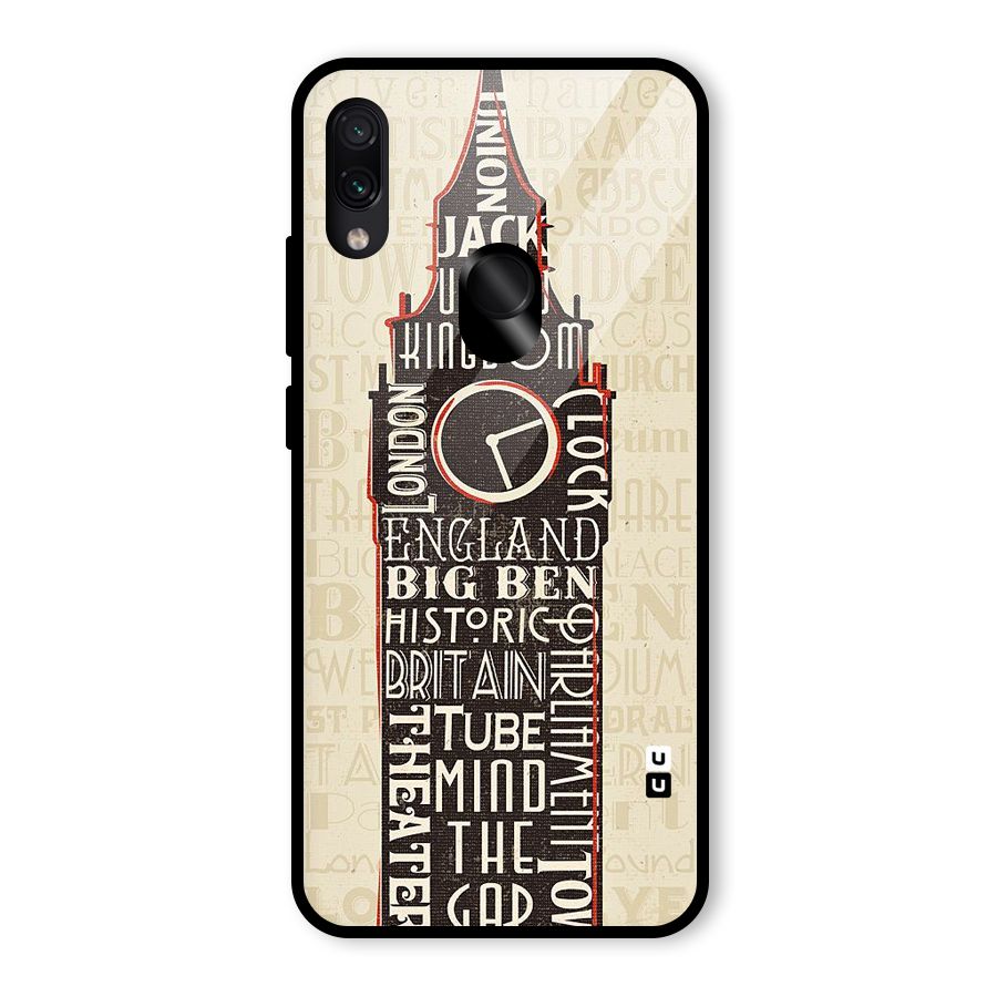 Cap City Design Glass Back Case for Redmi Note 7