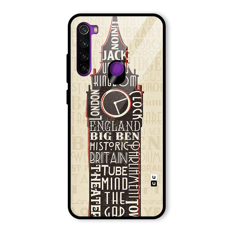 Cap City Design Glass Back Case for Redmi Note 8