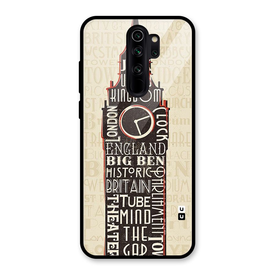 Cap City Design Glass Back Case for Redmi Note 8 Pro