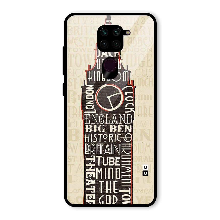 Cap City Design Glass Back Case for Redmi Note 9