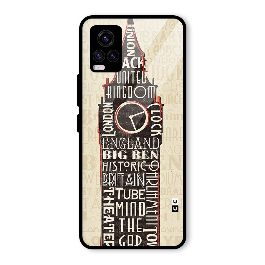 Cap City Design Glass Back Case for Vivo V20