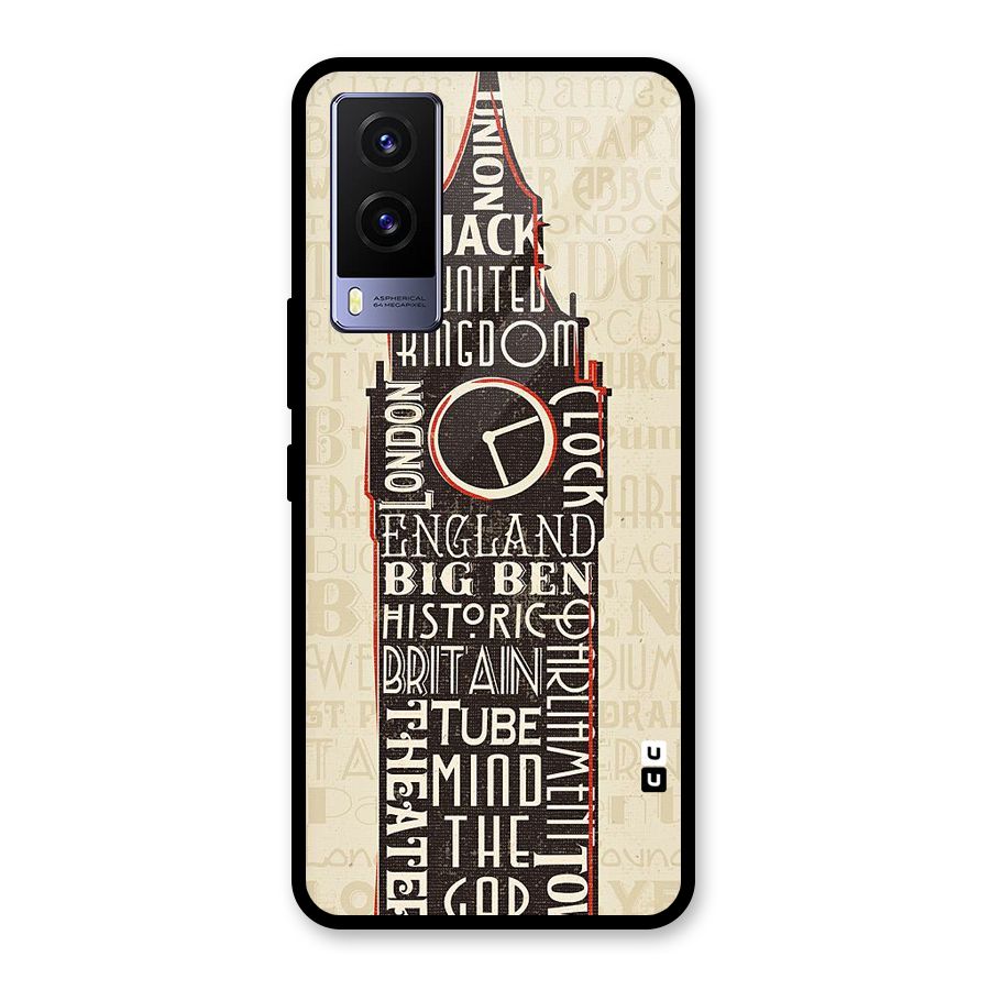 Cap City Design Glass Back Case for Vivo V21e 5G