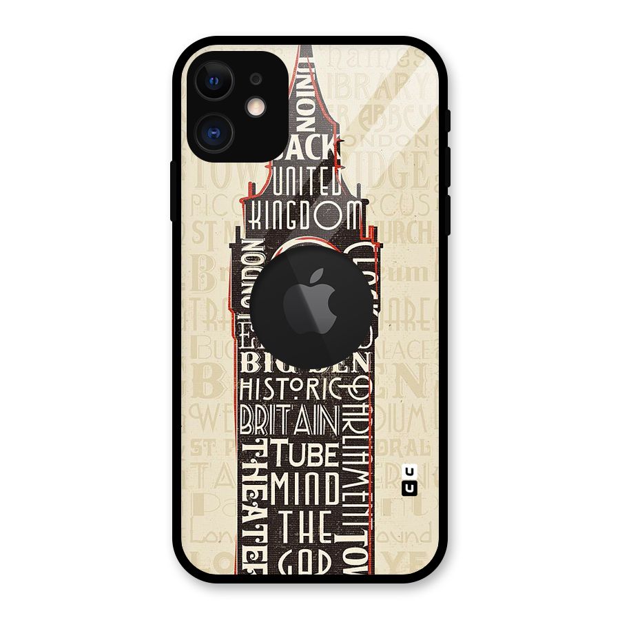 Cap City Design Glass Back Case for iPhone 11 Logo Cut