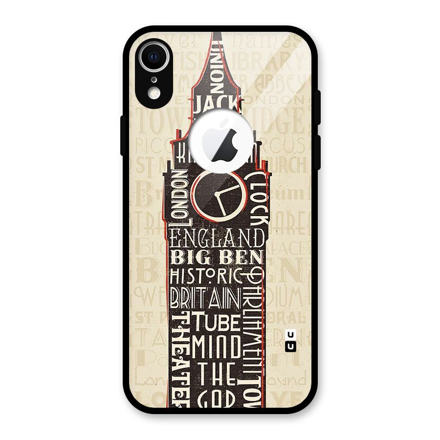 Cap City Design Glass Back Case for iPhone XR Logo Cut