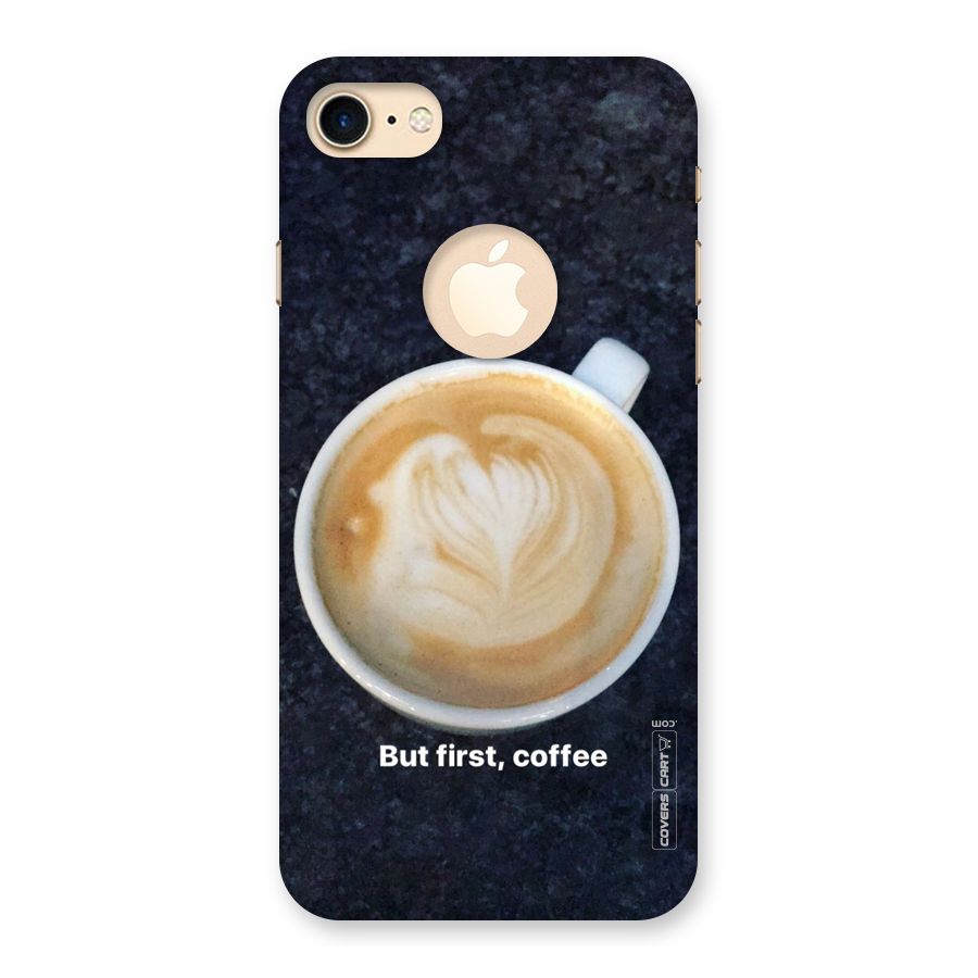Cappuccino Coffee Back Case for iPhone 7 Logo Cut