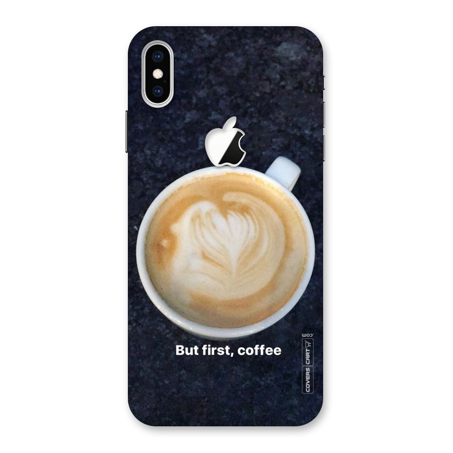 Cappuccino Coffee Back Case for iPhone XS Max Apple Cut