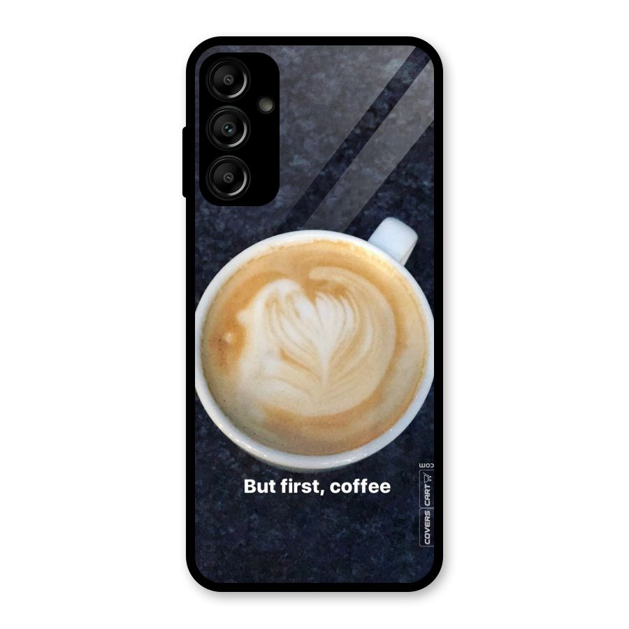 Cappuccino Coffee Glass Back Case for Galaxy A14 5G