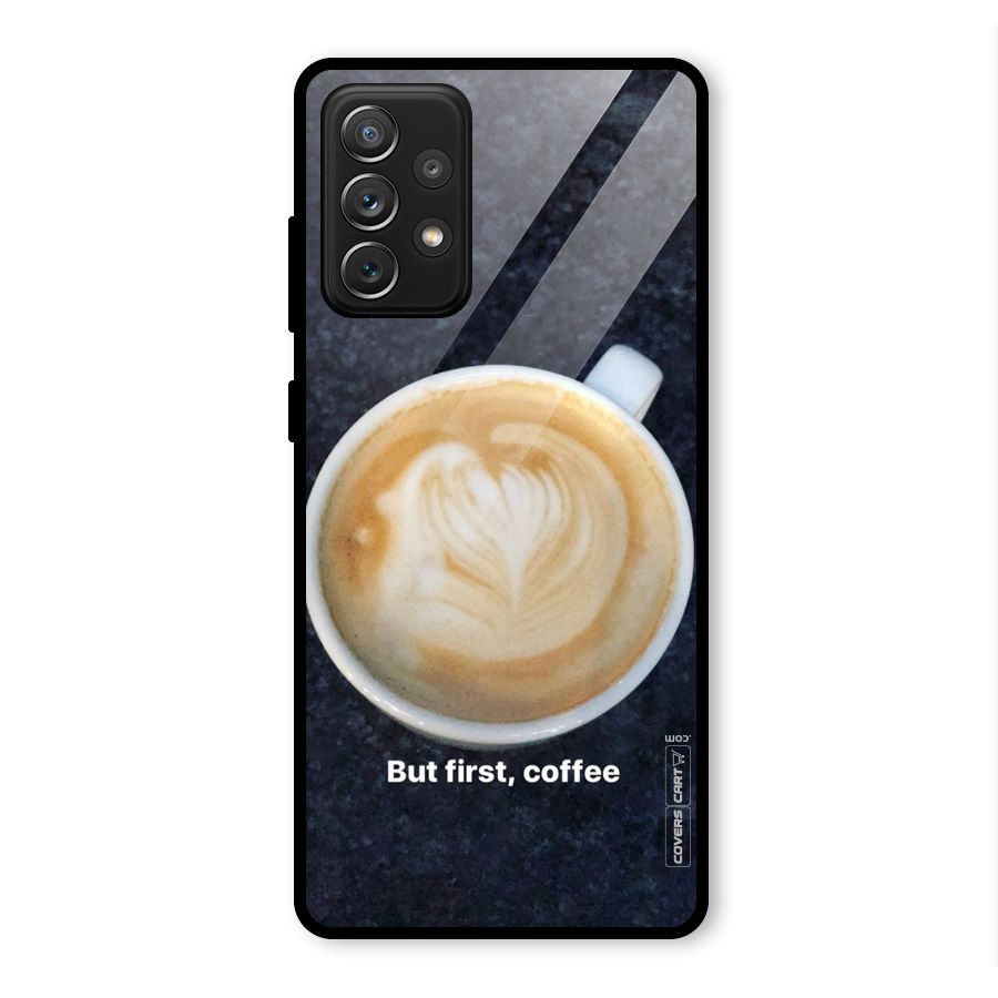 Cappuccino Coffee Glass Back Case for Galaxy A72