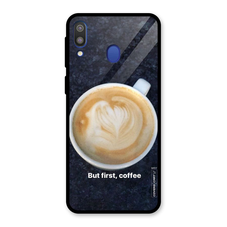 Cappuccino Coffee Glass Back Case for Galaxy M20