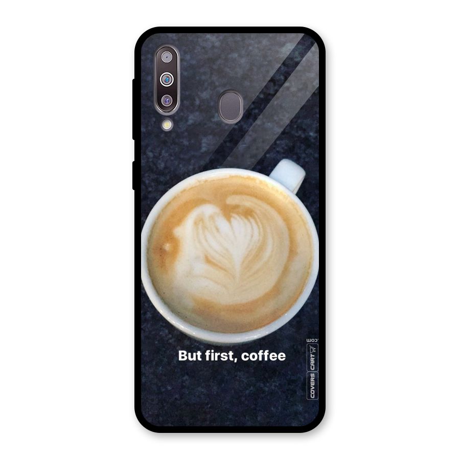 Cappuccino Coffee Glass Back Case for Galaxy M30