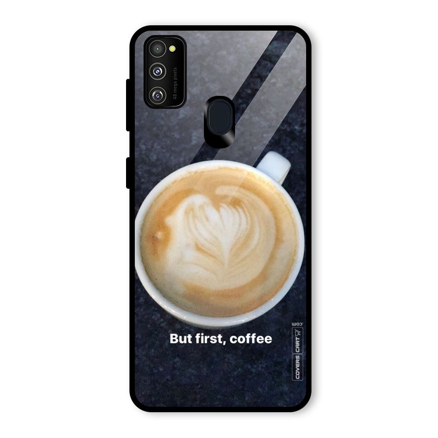 Cappuccino Coffee Glass Back Case for Galaxy M30s
