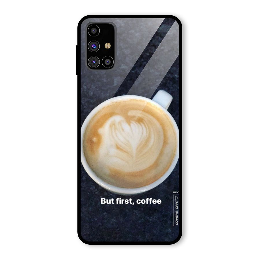 Cappuccino Coffee Glass Back Case for Galaxy M31s