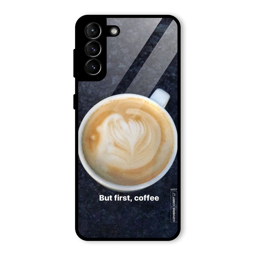 Cappuccino Coffee Glass Back Case for Galaxy S21 Plus