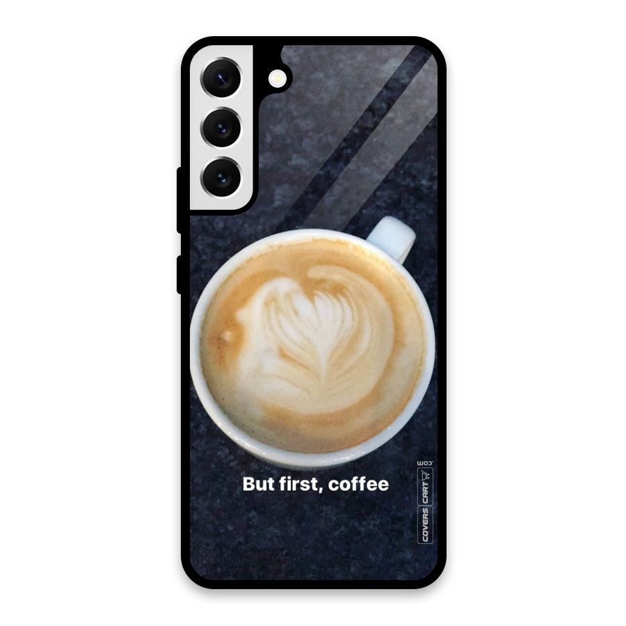 Cappuccino Coffee Glass Back Case for Galaxy S22 Plus 5G