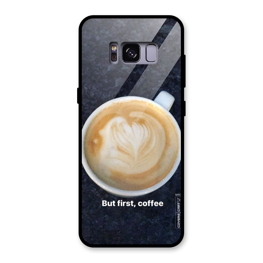 Cappuccino Coffee Glass Back Case for Galaxy S8