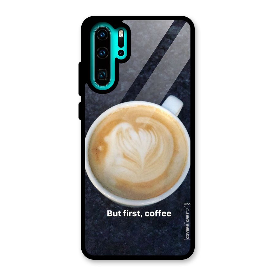 Cappuccino Coffee Glass Back Case for Huawei P30 Pro