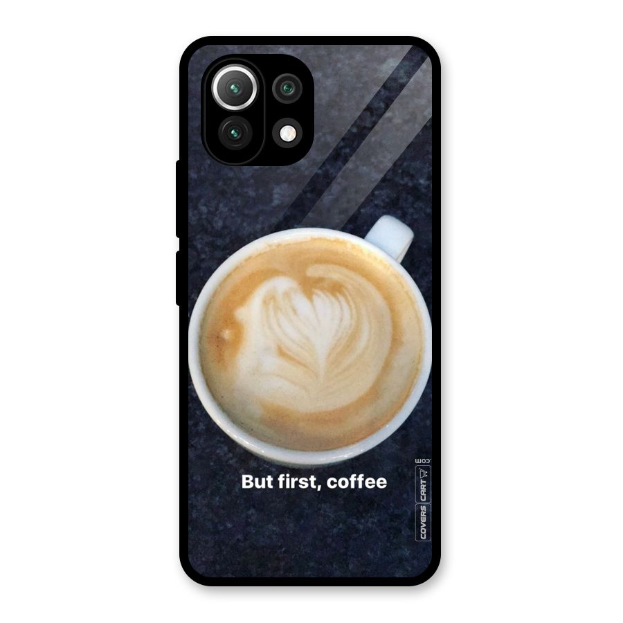 Cappuccino Coffee Glass Back Case for Mi 11 Lite NE 5G