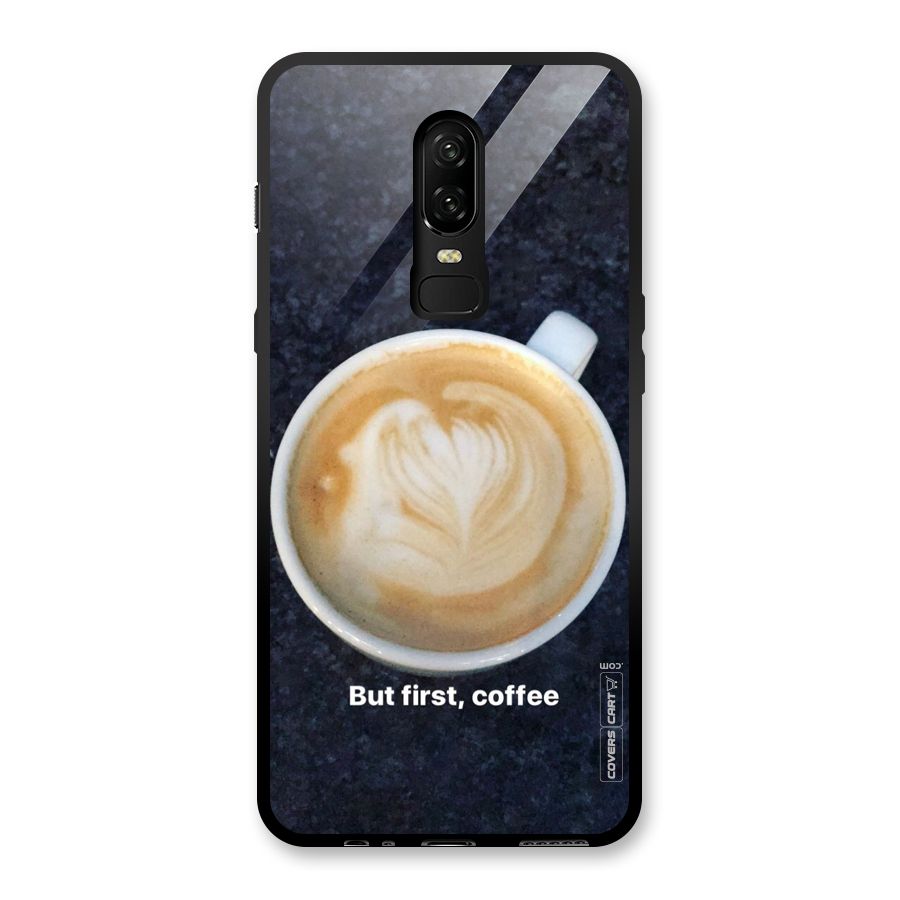 Cappuccino Coffee Glass Back Case for OnePlus 6