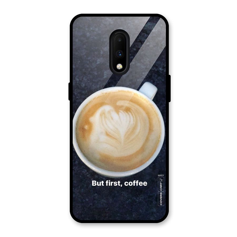 Cappuccino Coffee Glass Back Case for OnePlus 7