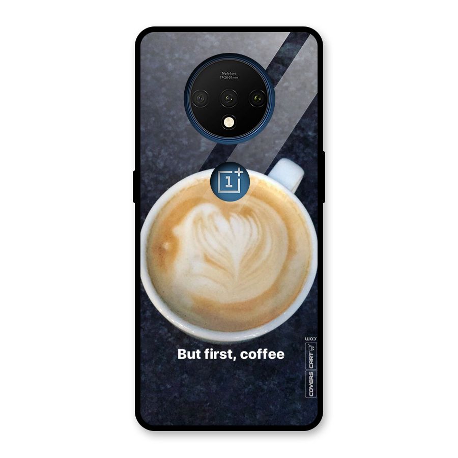 Cappuccino Coffee Glass Back Case for OnePlus 7T