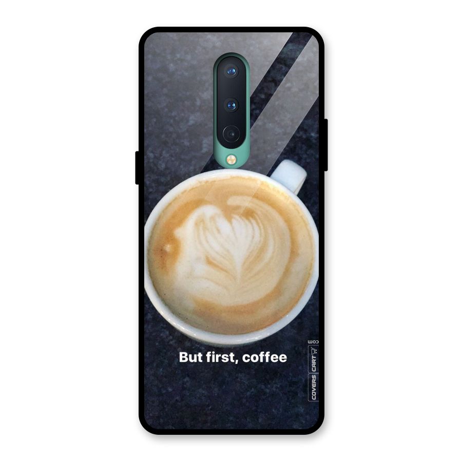 Cappuccino Coffee Glass Back Case for OnePlus 8