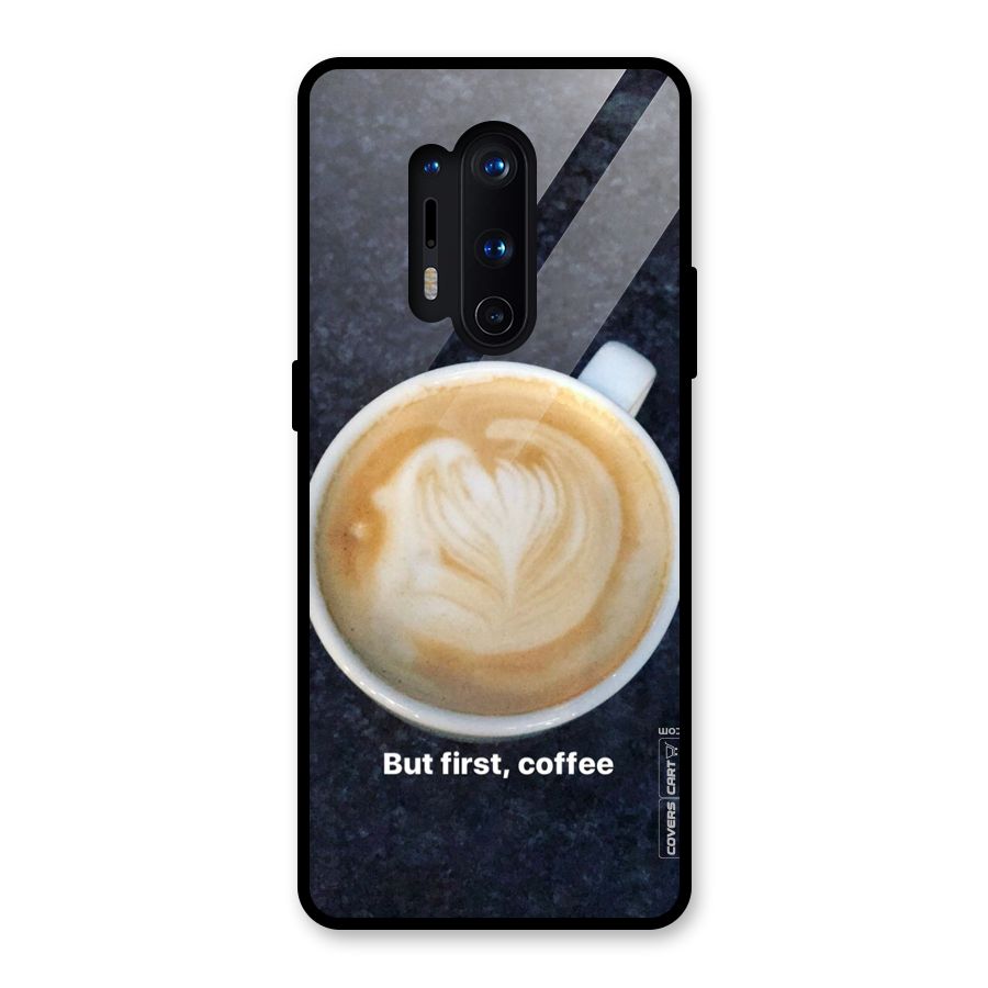 Cappuccino Coffee Glass Back Case for OnePlus 8 Pro