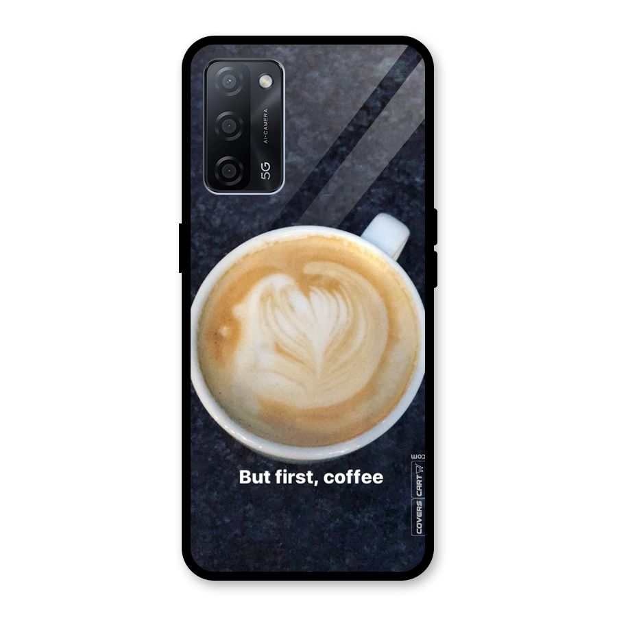 Cappuccino Coffee Glass Back Case for Oppo A53s 5G