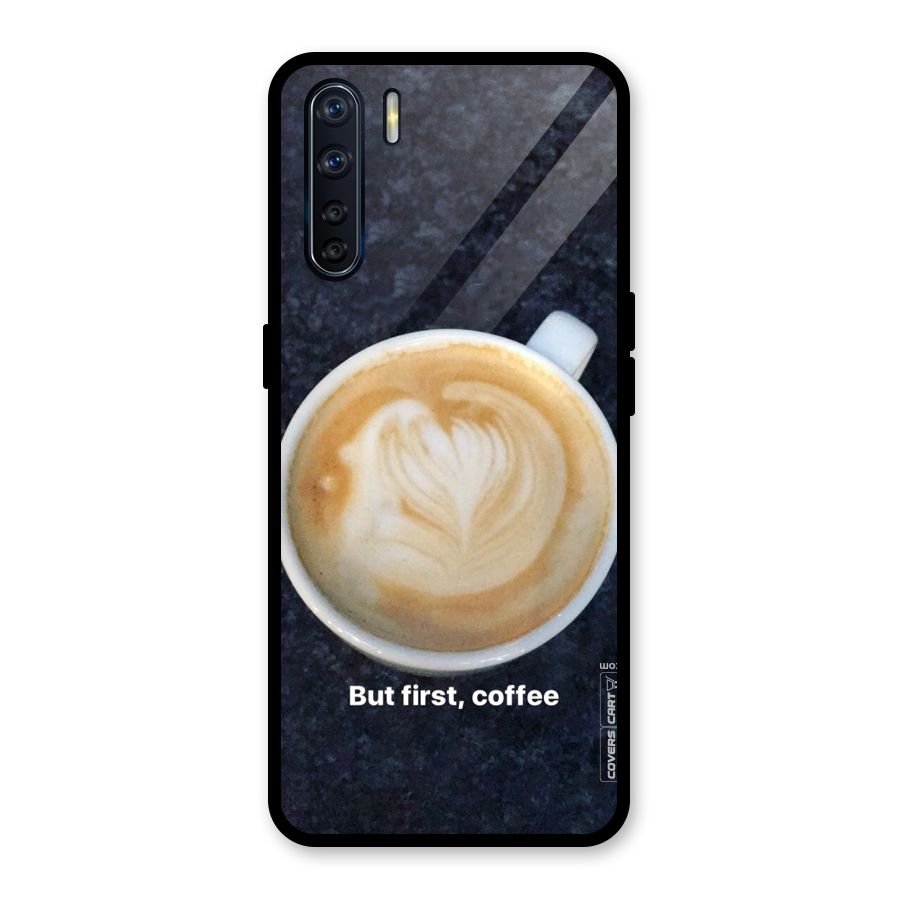 Cappuccino Coffee Glass Back Case for Oppo F15