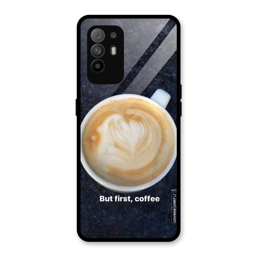 Cappuccino Coffee Glass Back Case for Oppo F19 Pro Plus 5G