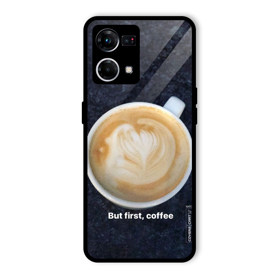 Cappuccino Coffee Glass Back Case for Oppo F21s Pro 4G