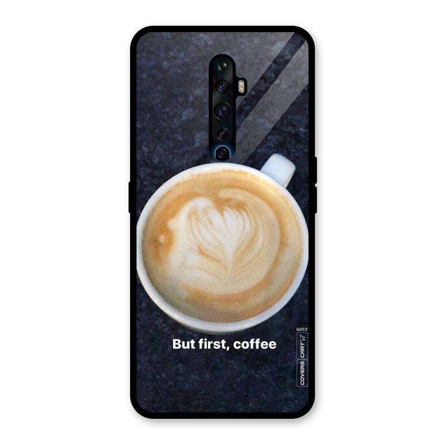 Cappuccino Coffee Glass Back Case for Oppo Reno2 F