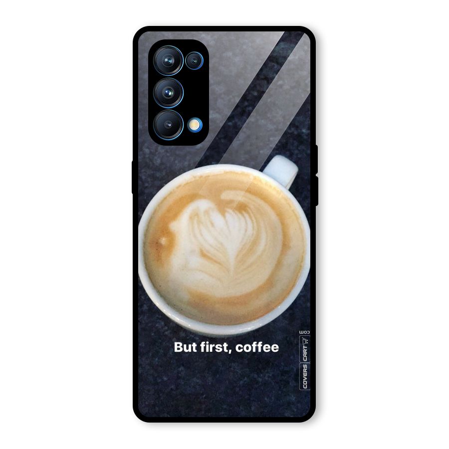 Cappuccino Coffee Glass Back Case for Oppo Reno5 Pro 5G