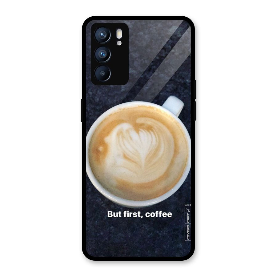 Cappuccino Coffee Glass Back Case for Oppo Reno6 5G