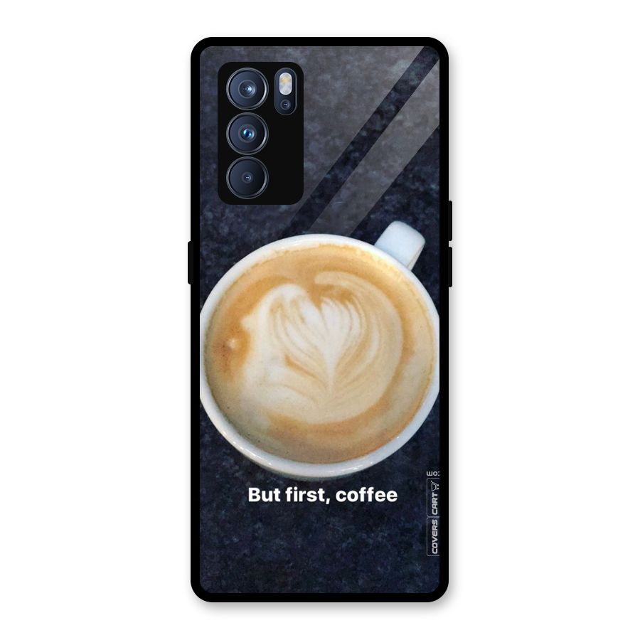 Cappuccino Coffee Glass Back Case for Oppo Reno6 Pro 5G
