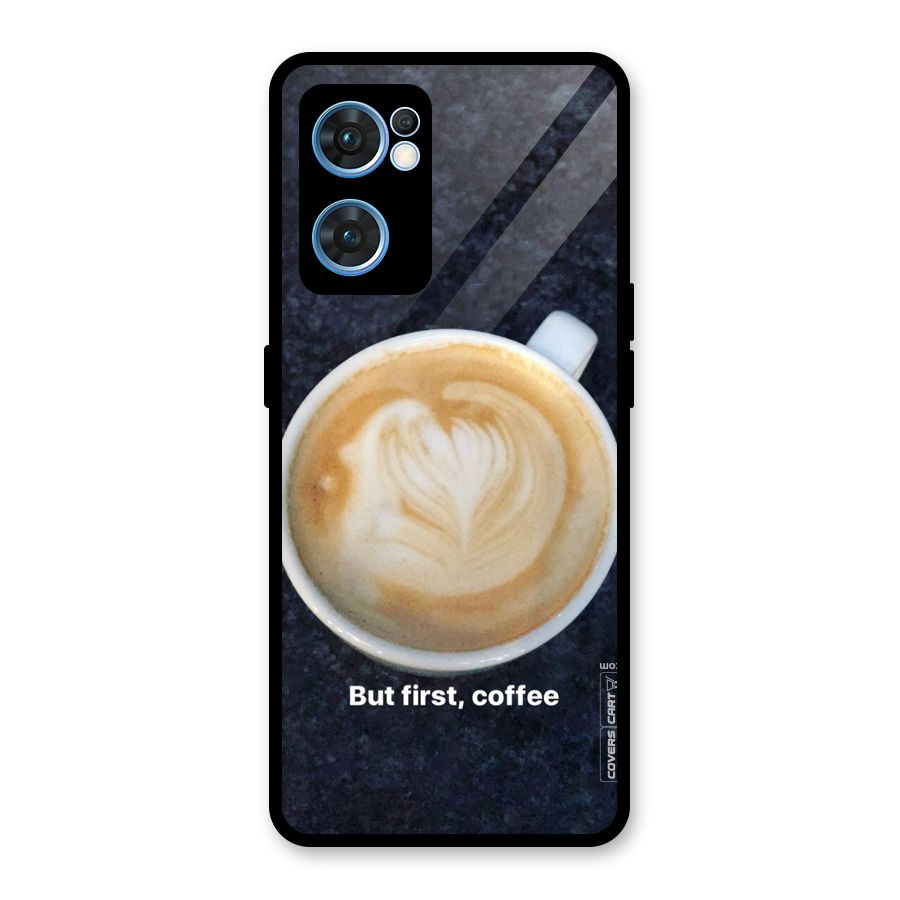Cappuccino Coffee Glass Back Case for Oppo Reno7 5G