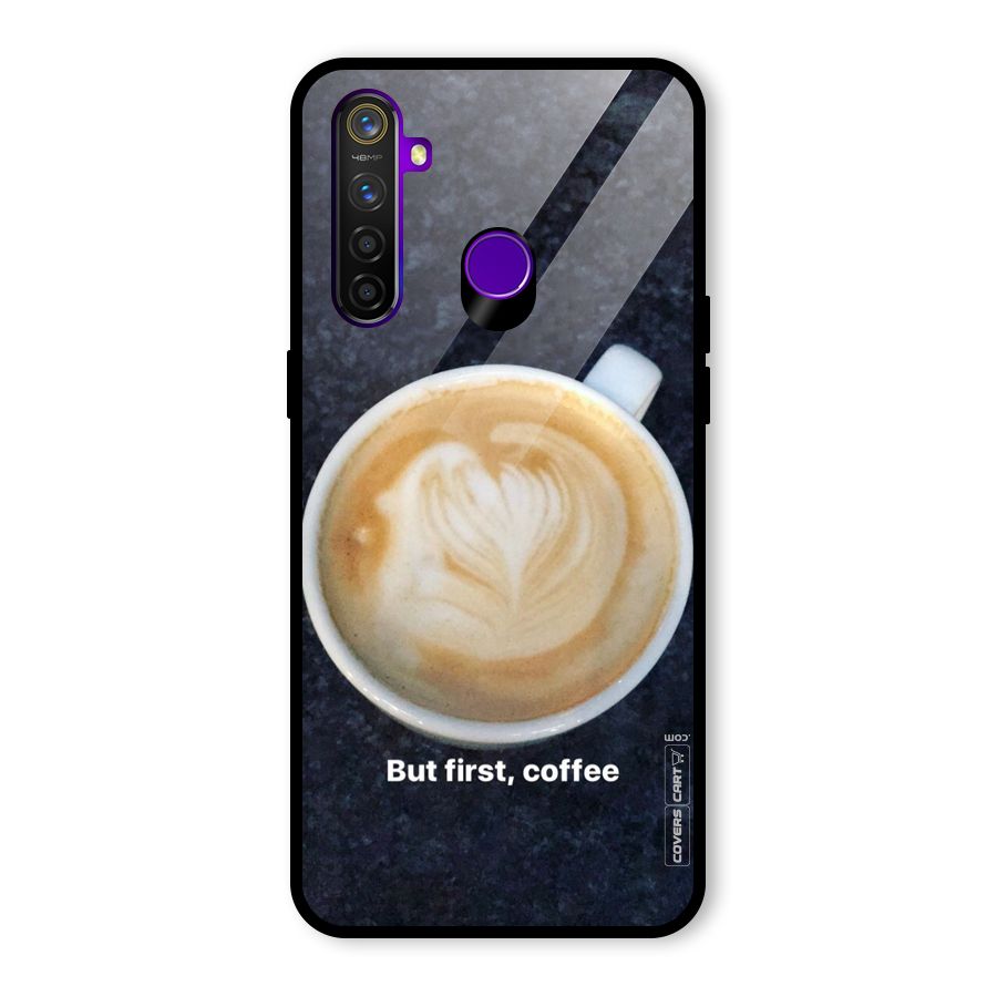 Cappuccino Coffee Glass Back Case for Realme 5 Pro
