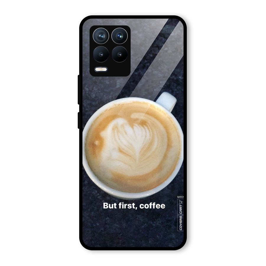 Cappuccino Coffee Glass Back Case for Realme 8