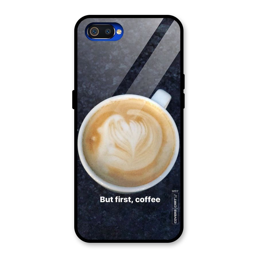 Cappuccino Coffee Glass Back Case for Realme C2
