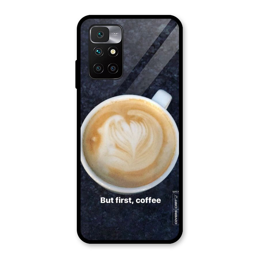Cappuccino Coffee Glass Back Case for Redmi 10 Prime