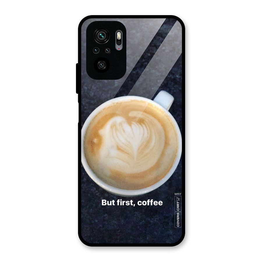 Cappuccino Coffee Glass Back Case for Redmi Note 10S
