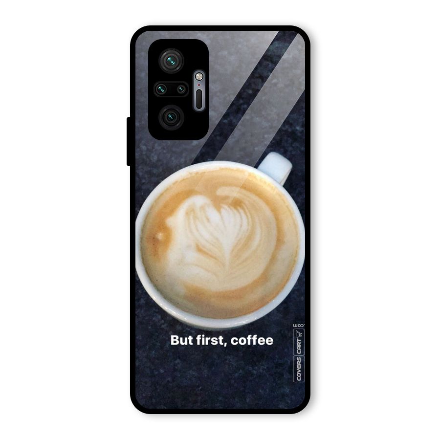 Cappuccino Coffee Glass Back Case for Redmi Note 10 Pro