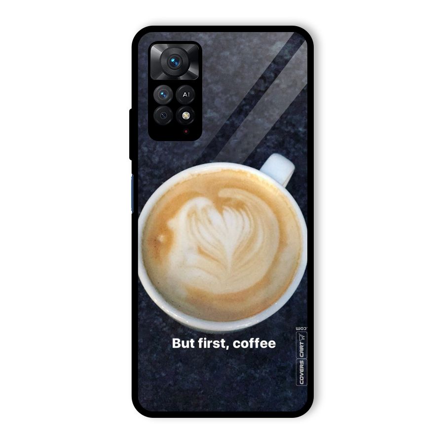 Cappuccino Coffee Glass Back Case for Redmi Note 11 Pro