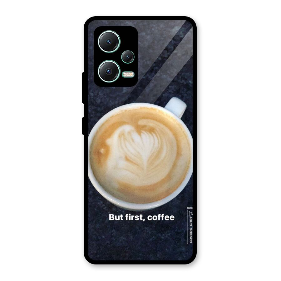 Cappuccino Coffee Glass Back Case for Redmi Note 12 5G