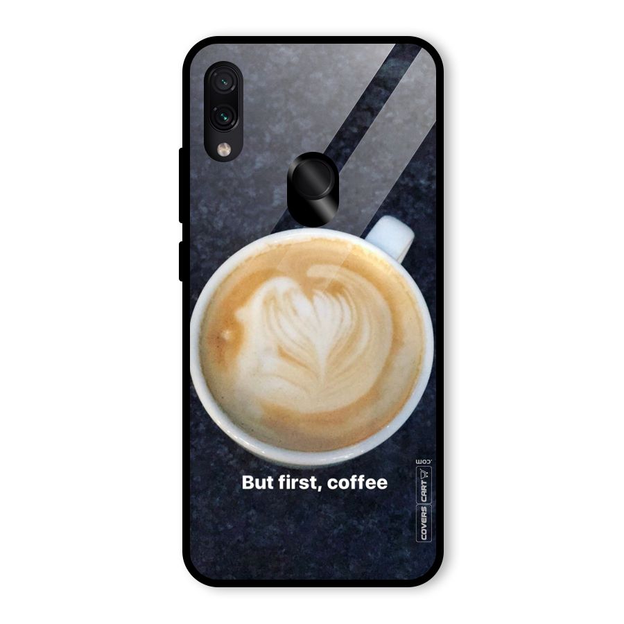 Cappuccino Coffee Glass Back Case for Redmi Note 7 Pro