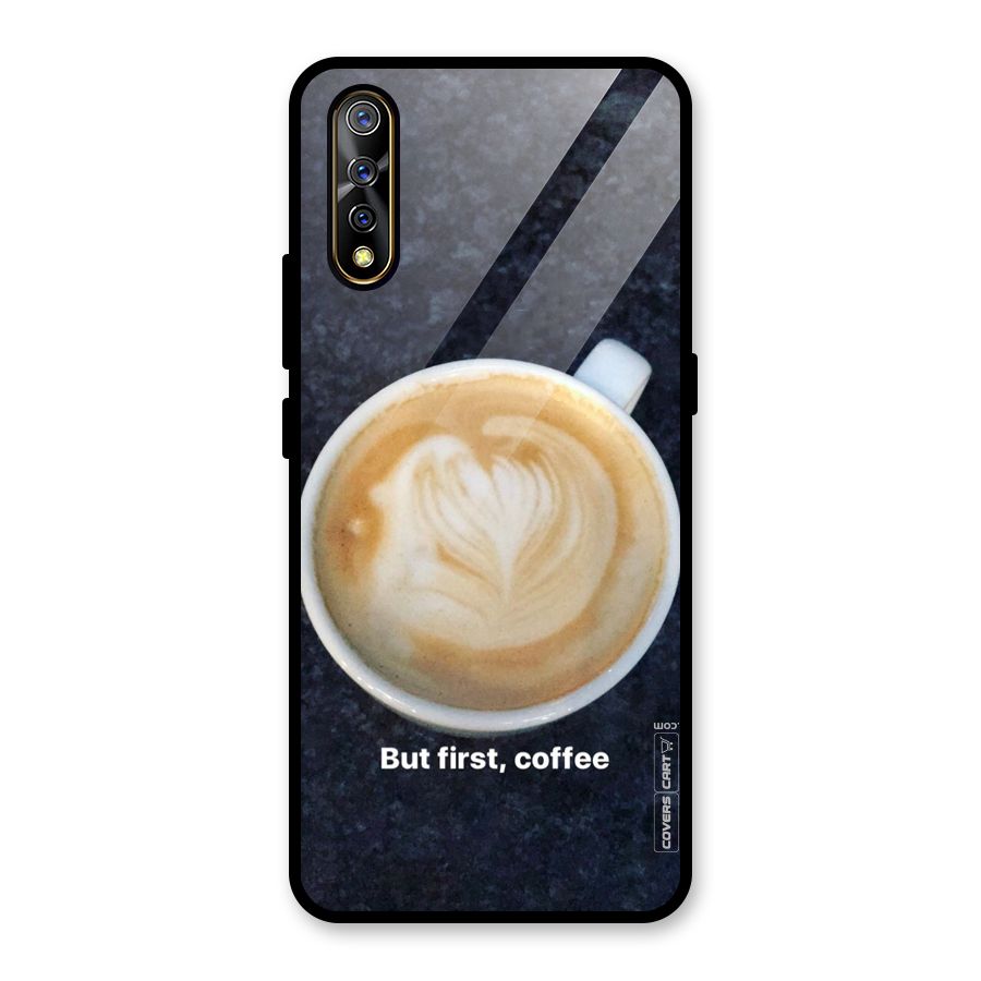 Cappuccino Coffee Glass Back Case for Vivo S1