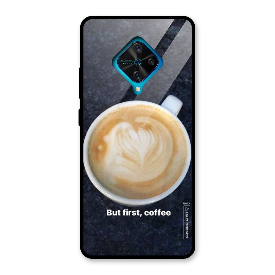 Cappuccino Coffee Glass Back Case for Vivo S1 Pro