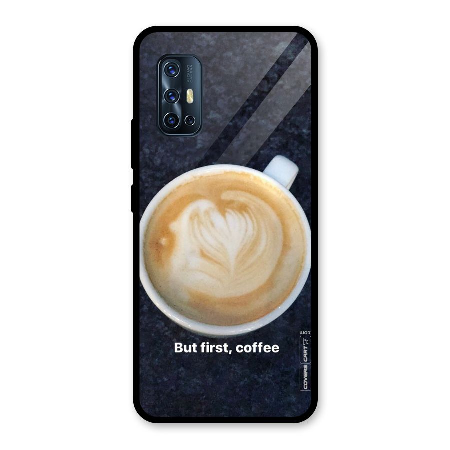 Cappuccino Coffee Glass Back Case for Vivo V17