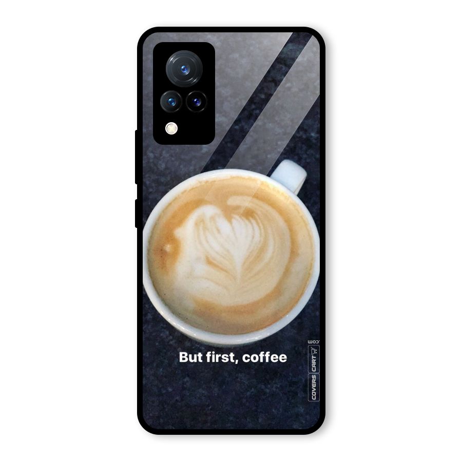 Cappuccino Coffee Glass Back Case for Vivo V21 5G