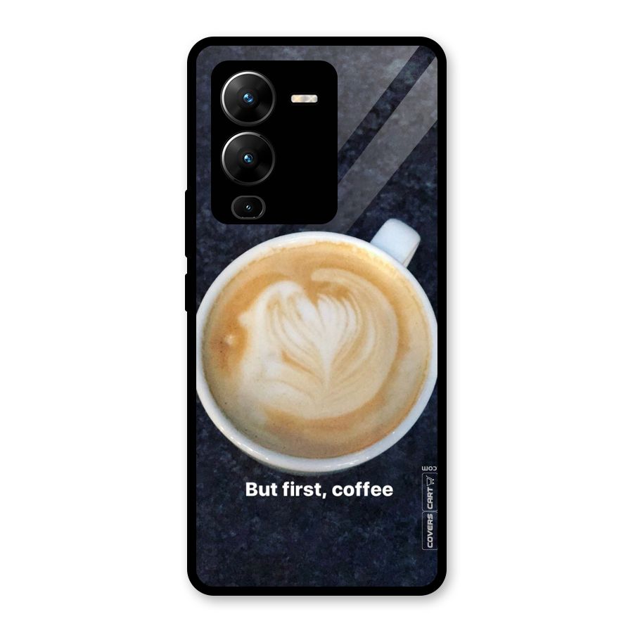Cappuccino Coffee Glass Back Case for Vivo V25 Pro